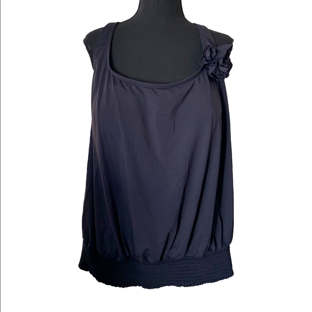 Liz Claiborne Black Tankini Top